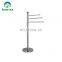 Hot Selling Bathroom Standing 3 bar Towel Holder High Quality Stainless Steel Unique Towel Holder Round Base Towel Holder