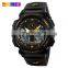 SKMEI 1270 Fashion Double Time LED Digital and Quartz Men's Watch 50M Waterproof Week El Light Watches Men