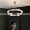 Bedroom LED Ring Pendant Lamp Modern Circle Kitchen Hanging Light Nordic Acrylic Luxury Indoor Chandelier