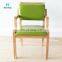 Modern Minimalist Double-Sided Carved Armrest Medical Use Dining Bedside Chair With Comfortable PU Leather Cushion