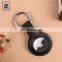 Wholesale Quantity Supplier of Nickle Fitting Matching Stitching Fashion Style Genuine Leather Airtag Key Chain