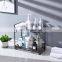 2-Tier Bathroom Countertop Organizer - Detachable Standing Rack Bathroom Storage Shelf Cosmetic Holder Vanity Tray