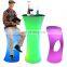 glow illuminated outdoor event lounge led light  bar furniture Night club plastic led coffee bar table with ice bucket