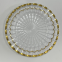 Luxury 13 Inch Round Transparent Plastic Gold Rim Decorative Presentation Charger Plate For Wedding Event