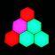 Lámpara de pared hexagonal táctil controlada por control remoto, luces modulares, decoración creativa, luz cuántica hexagonal inteligente, luces táctiles