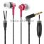 Promotional Colorful rope cable earphone with metal earbuds