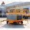 mobile four wheels hydraulic scissor lift platforms with Handrail