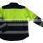 Workwear hi vis yellow reflective softshell winter jacket