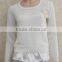 Lady casual knitting wear skirt lace jacquard pullover