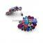 colorful stone stud earrings
