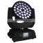 China professional RGBWA+UV 6in1 36x18 led moving head wash zoom