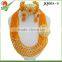 JQ005-5 Charming Women Orange Jewelry Display Set For Party Necklace