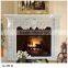 Indoor Freestanding White Stone Marble Fireplace Mantel