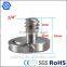 Stainless steel D-Ring screw 1/4''-20 slotted hex socket camera screw