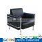 Office small single brown sofa, pu/lether material office sofa