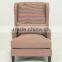 Nailhead design living room use reclining single sofa /wing back hotel sofa chair (KS-966-1)