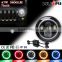shock Canbus erro-free 7 inch white,Yellow,Blue,Green,red round led headlight universal for all cars,all in one kit