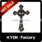 KYOK Special design wrought iron curtain iron cross,home decorative iron cross,cast iron crosses
