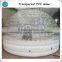 High quality transparent inflatable PVC dome tent with white base