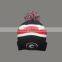 CUSTOM 3D EMBROIDERY JACQUARD FOLD CUFF KNIT BEANIE HAT