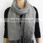 Light Grey Double Sided Wool Scarf