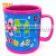 Menufacture China PVC rubber Coffee cup Mug Flower Mugs Promotional Gift