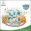 High quality eco-friendly plush folding baby play mat with baby rattle