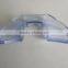 2016 plastic injection molded design blue transparent plastic parts