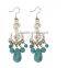 Vintage Music Notes Shape Turquoise Pendant Earrings Jewelry For Women