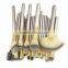 High quality private label champagne gold cosmetic brush set shaving makeup wholesale