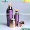 purple color suit skin care packing glass jars cosmetic cream jar lotion bottle with caps