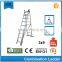 Aluminum combination ladder with SGS/EN131 safety