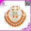 China supplier costume jewelry coral beads necklace jewelry sets princess elegant beads for Christmas gift or party