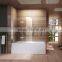 2 Fold Bath Shower Screen 180 degree Pivot Hinge Chrome Easyclean Glass 6mm 1000x1400mm EX-209