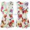Women Floral Print Jumpsuit, Deep V Neck Printed Romper with Ruffles Hem