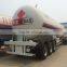 New design customized top level BPW 3 axle 58.5m3 lpg gas trailer truck