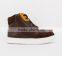 2016 Wholesale Kids Lace-up Brown and Yellow Mix Color Casual Shoes
