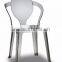 Poly carbonate Clear resin ARM Ghost Chair/Spoon-shaping chair