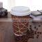 Disposable printed colorful ripple paper cup for hot drinking