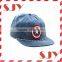 Custom design flat brim unstructured 6 panel snapback hat