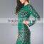 2014 elegant rhinestone beads long sleeve sexy mini cocktail dress