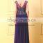 Graceful V Neck Beading Waist Belt Chiffon Bridesmaid Dress Patterns