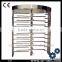 Exquisite stainless steel round frame tube collapsible gate full height turnstile
