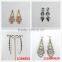 Spring style gold tassel rhinestone earring