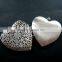 57mm big filigree heart shape vintage style antiqued silver flower photo locket DIY pendant charm jewelry supplies 1133002