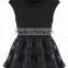 alibaba fashion dress Black Patchwork Hollow-out Fashion Chiffon Dress