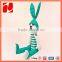 New design sitting long ear plush green rabbit toy