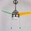 28''/36'' Colored leaf mini baby ceiling fan with led light