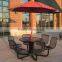 Outdoor camping metal unfolding picnic table