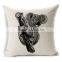 white plain cotton line throw pillow case with custom printing STPC050